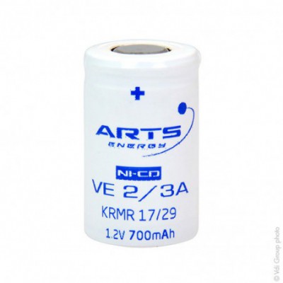 Accus Nicd VE 2/3A 1.2 volts 600 mah FT