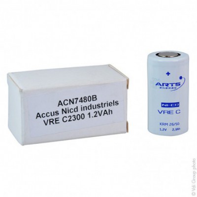 Accus Nicd  VRE C 1.2 volts 2.3 ah