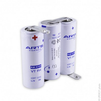 Batterie eclairage secours 3x F VT 3S1P ST1 3.6V 7Ah T2