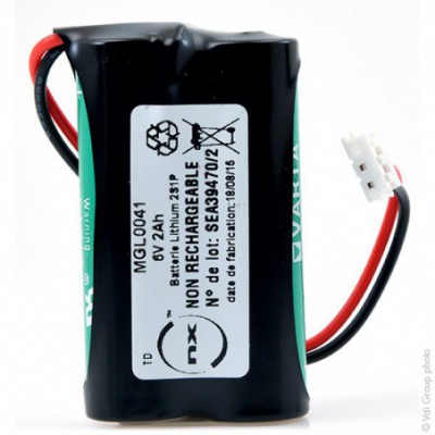 Batterie lithium 2x AA CR 2S1P ST1 6V 2Ah JST