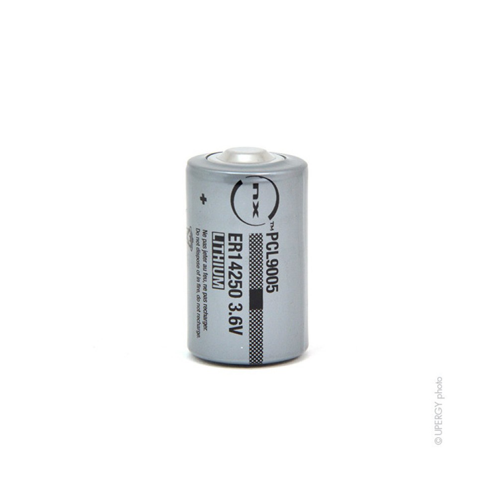 Pile lithium industrie ER14250 taille 1/2AA 3.6V 1.2Ah PP