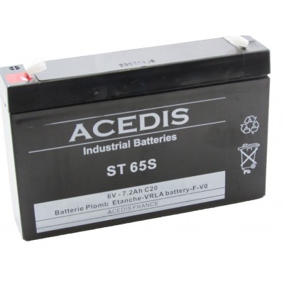 Batterie Industrielle Acedis ST65S - 6 V - 7,2 Ah (étanche)