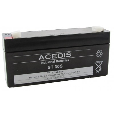 Batterie Industrielle Acedis ST30S - 6 V - 3,5 Ah (étanche)