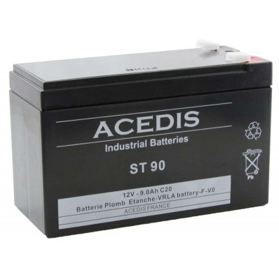 Batterie Industrielle Acedis ST90 - 12 V - 9 Ah (étanche)