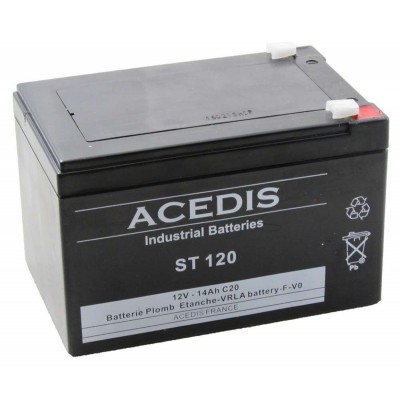 Batterie Industrielle Acedis ST120 - 12 V - 13,2 Ah (étanche)