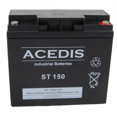 Batterie Industrielle Acedis ST150 - 12 V - 18 Ah (étanche)