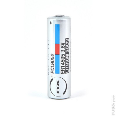 Pile lithium industrie ER14505 taille AA 3.6V 2.7Ah