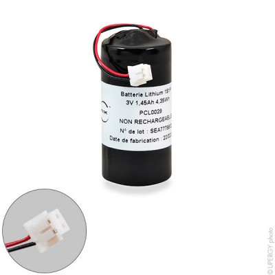 Pile lithium CR123 3V 1.45Ah JST