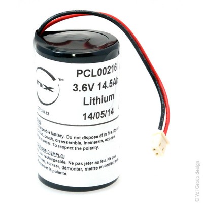 Batterie lithium ER34615M D 3.6V 14.5Ah Molex 5264
