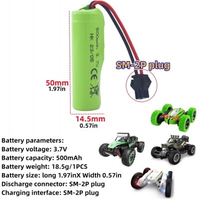 Batterie au Lithium - ZYGY -  3.7V en  500mah avec connexion