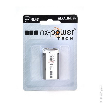 Pile alcaline blister x1 Nx-Power Tech 6LR61 9V 680mAh