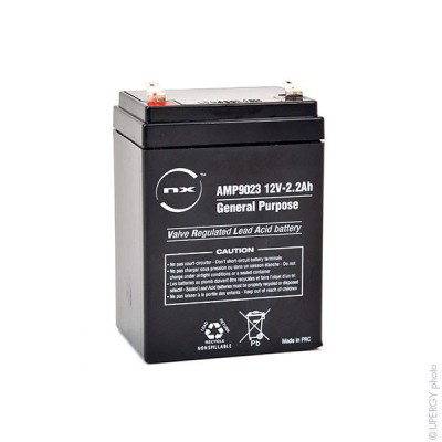 Batterie plomb AGM NX 2.2-12 General Purpose 12V 2.2Ah F4.8