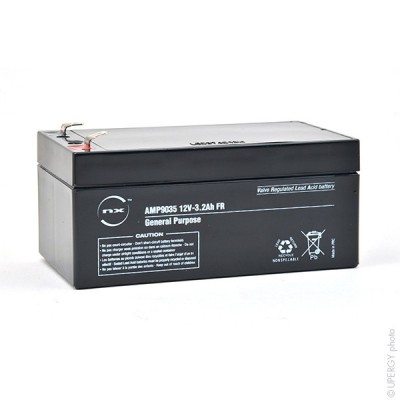 Batterie plomb AGM NX 3.2-12 General Purpose FR 12V 3.2Ah F4.8
