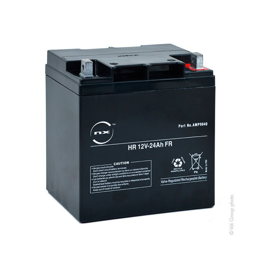 Batterie onduleur (ASI) NX 24-12 UPS High Rate FR 12V 24Ah M6-M