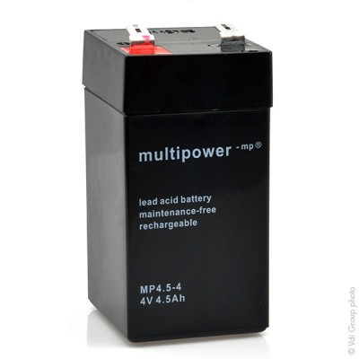 Batterie plomb AGM MP4.5-4   4 Volts 4.5Ah F4.8