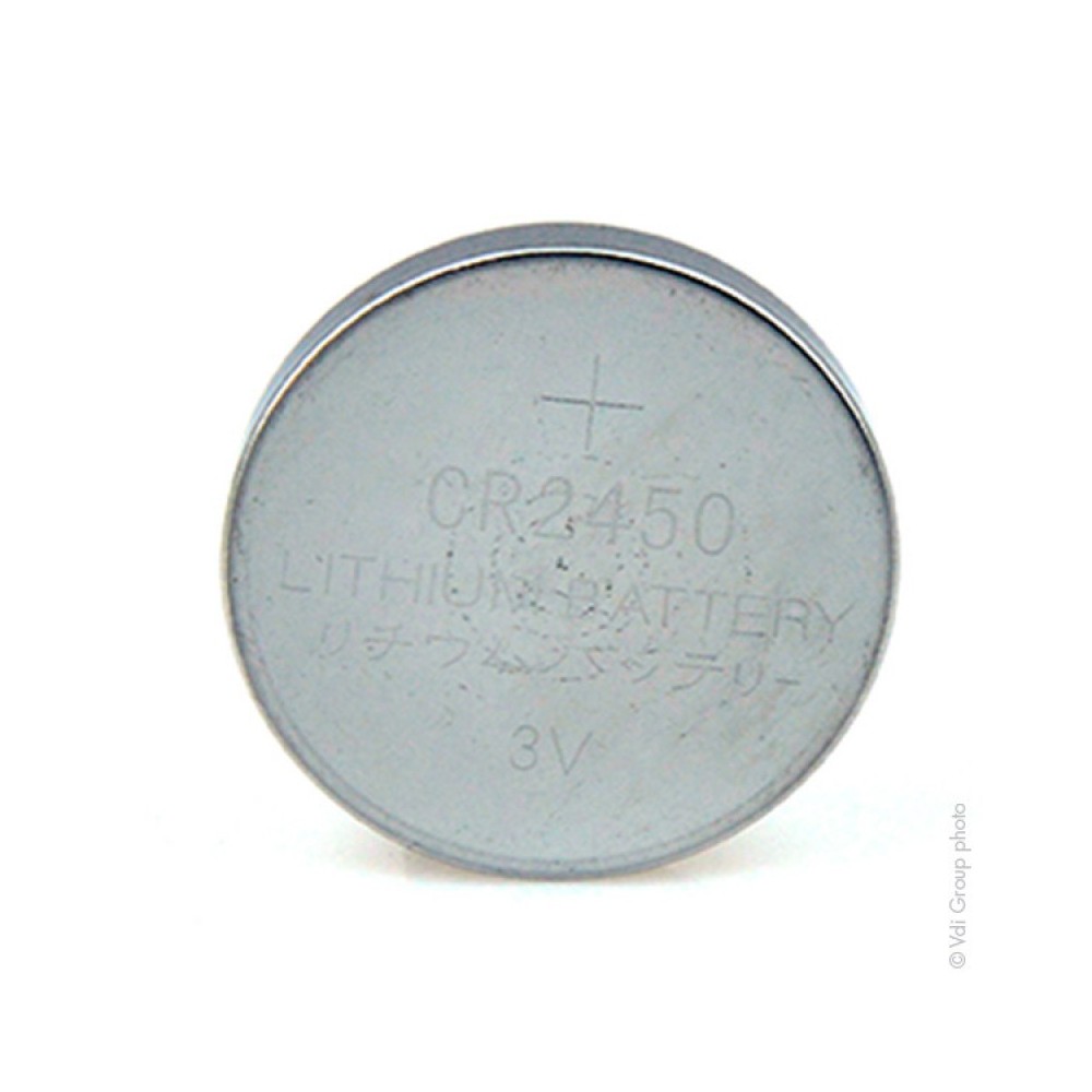 Pile bouton lithium blister CR2450 3V 600mAh