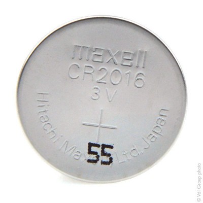 Pile bouton lithium CR2016 MAXELL 3V 90mAh